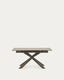Table extensible Atminda en grès cérame et pieds en acier finition grise 160(210)x90 cm