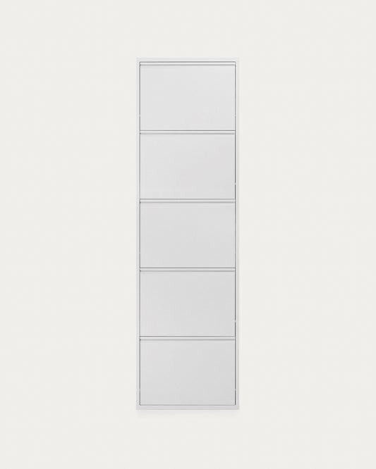 Meuble chaussures Ode 50 x 168,5 cm 5 portes blanc