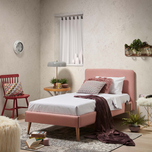 Tête de lit Dyla déhoussable rose pour lit jusqu’à 90 cm FSC Mix Credit