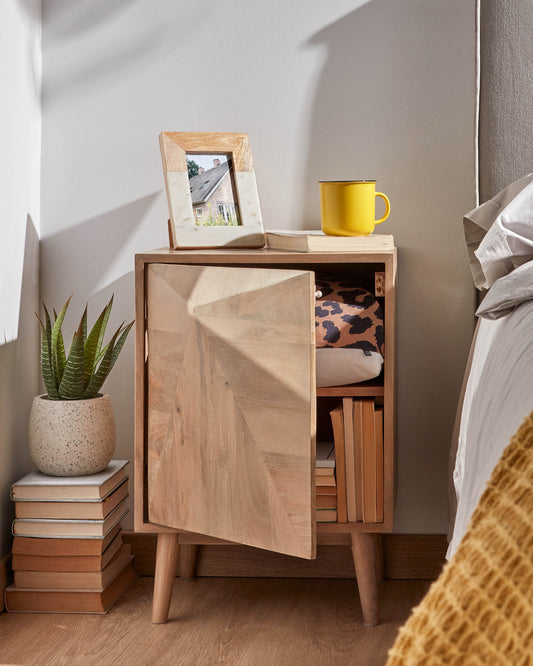Table de chevet Sarah en manguier 42 x 60 cm