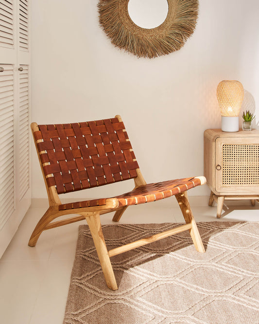 Fauteuil Calixta marron