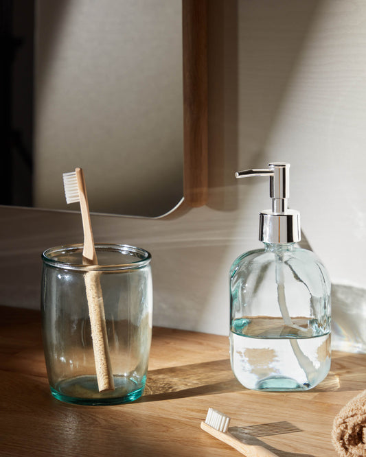 Gobelet Trella transparent en verre 100% recyclé