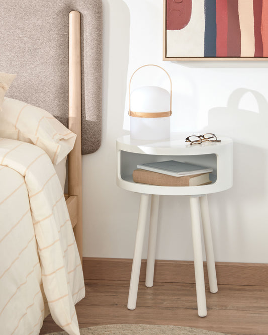 Table d'appoint Kurb B Ø 40 cm blanc