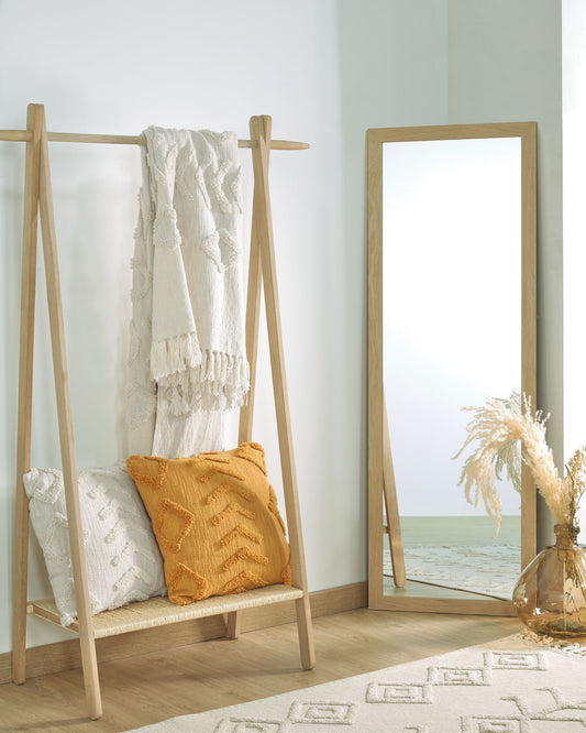 Miroir Wilany 52,5 x 152,5 cm avec finition naturelle