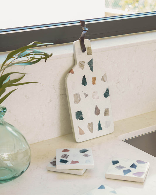 Plateau Temira en terrazzo multicolore