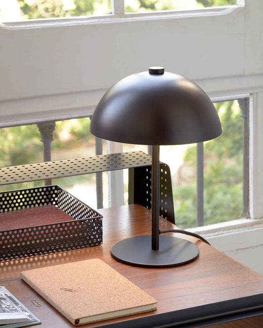 Lampe Aleyla en métal peint grenat