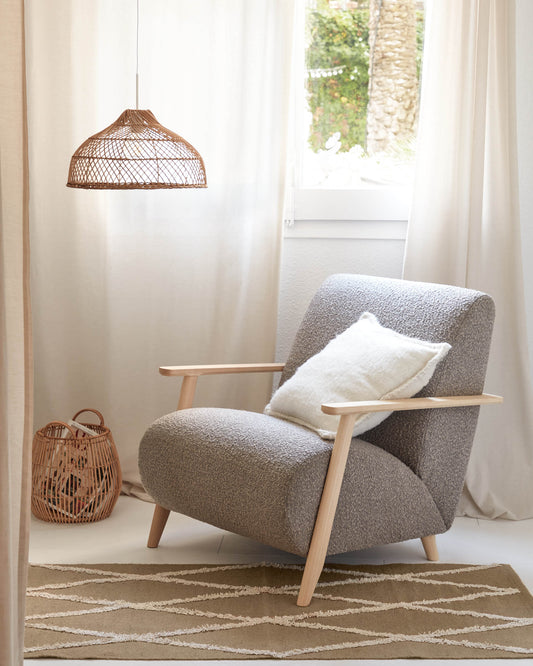 Abat-jour pour suspension Dyara 100% rotin Ø 41 cm