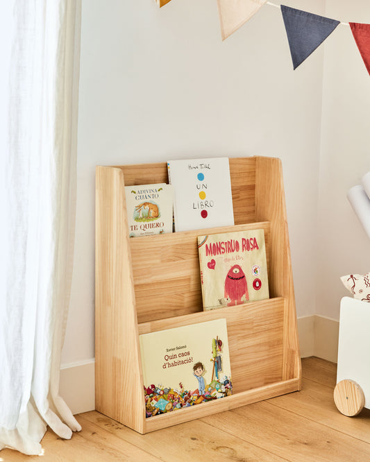 Bibliothèque Adiventina en pin naturel 59,5 x 69,5 cm