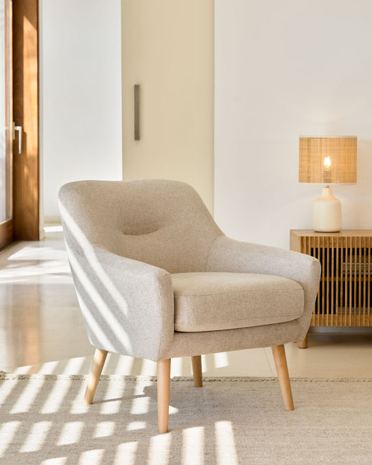 Fauteuil Candela beige FSC Mix Credit