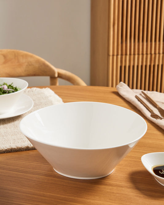 Bol ovale grand Pierina porcelaine blanc