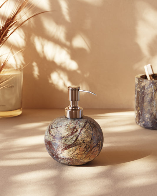 Distributeur de savon Spalsh en marbre beige