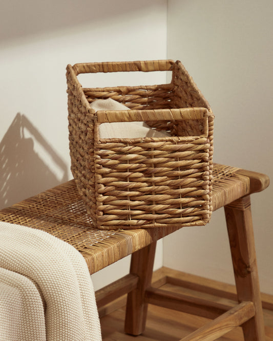 Panier à linge Words en fibres naturelles finition naturelle