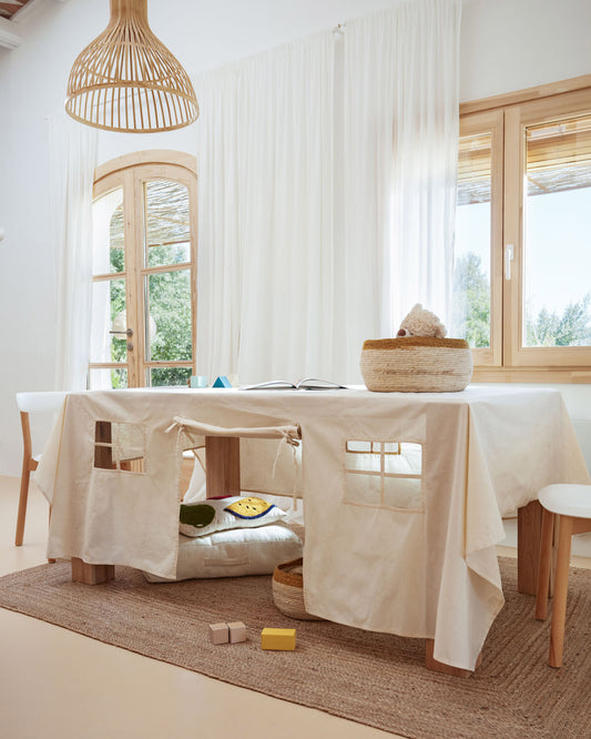 Toile cabane de jeux Temis 100 % coton blanc 230 x 210 cm