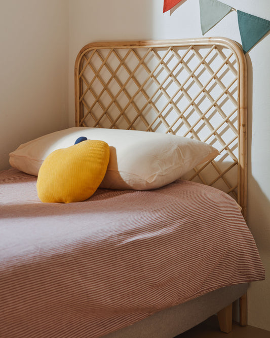 Tête de lit Citlalli en rotin finition naturelle pour lit de 90 cm