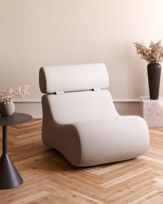 Fauteuil Club beige