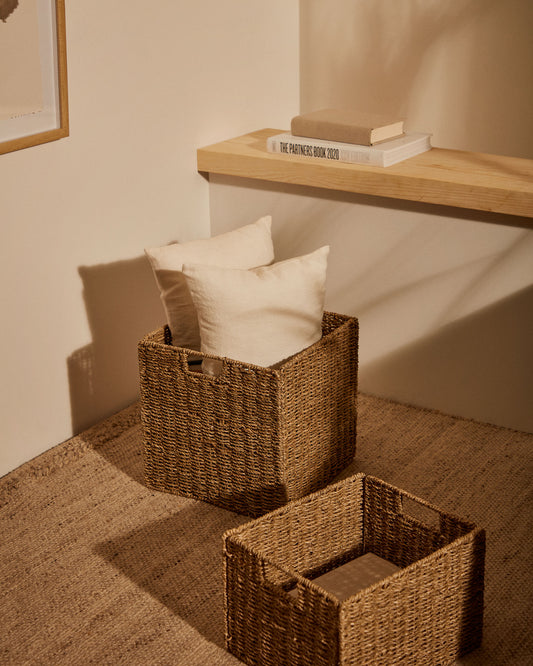 Boite pliable Tossa en fibres naturelles 32 x 33 cm