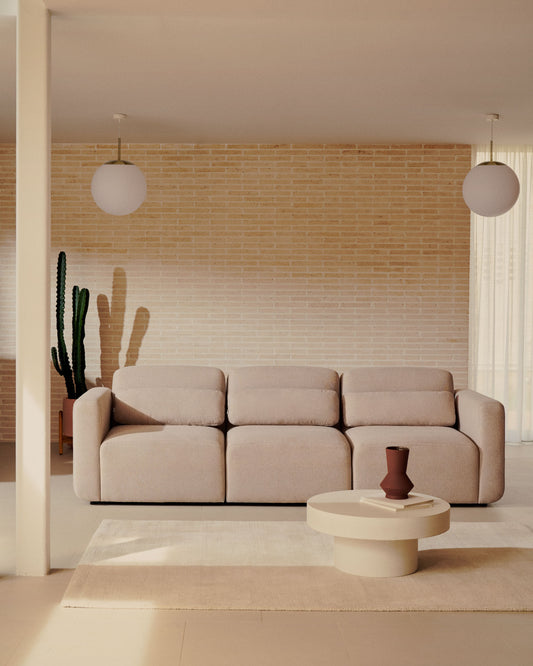 Canapé modulable Neom 3 places beige 263 cm FSC Mix Credit