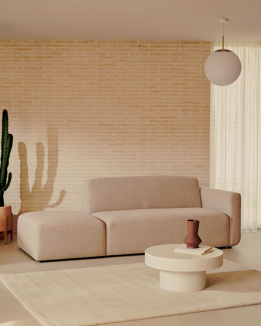Canapé modulable Neom 2 places avec terminal beige 244 cm FSC Mix Credit