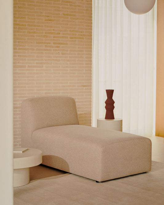Module Neom avec méridienne beige 152 x 75 cm FSC Mix Credit