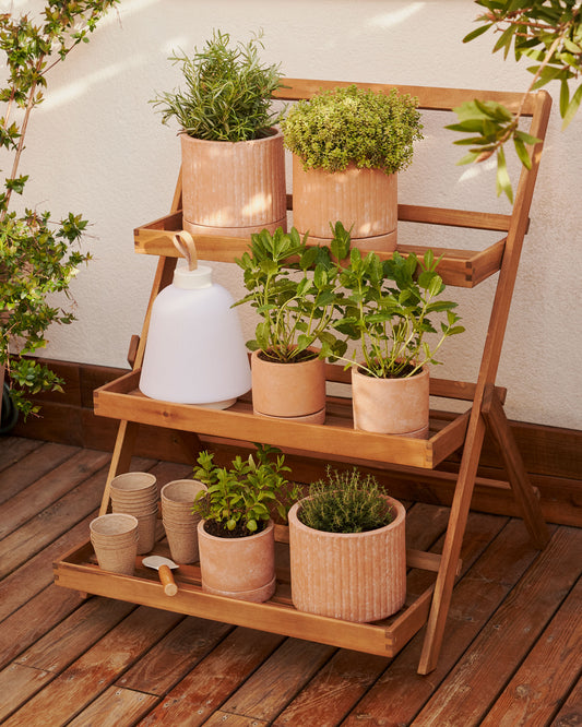 Étagère de jardin Victora en bois d'acacia 70 x 85 cm FSC 100 %