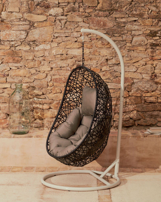 Structure Dalias en acier gris clair pour fauteuil suspendu