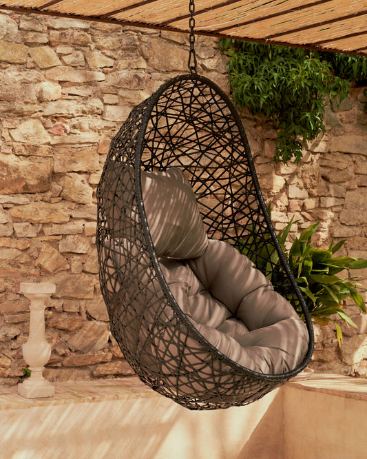 Fauteuil suspendu Florina gris foncé