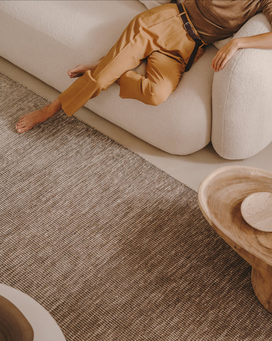 Tapis Malenka en laine marron 200 x 300 cm