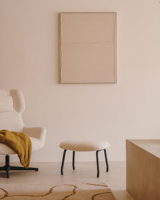 Cadre Maha blanc avec ligne horizontale 82 x 102 cm