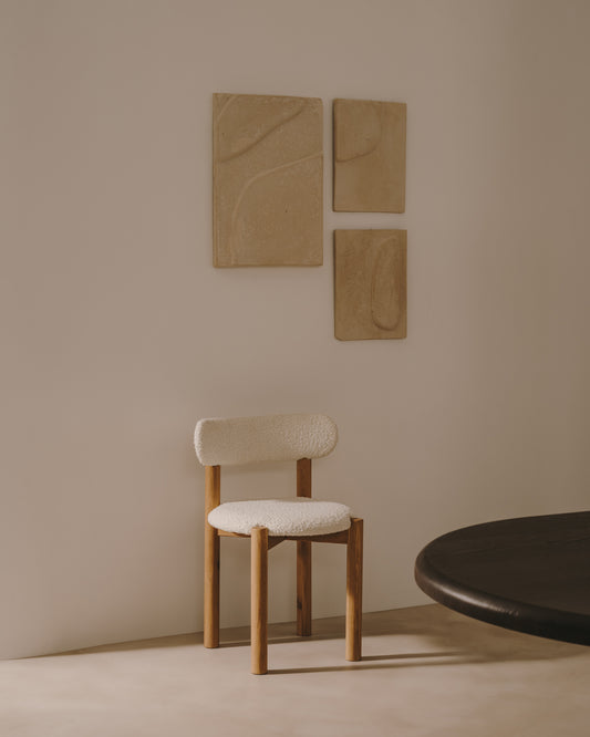 Set Mirta de 2 cadres en papier mâché beige  29 x 39 cm