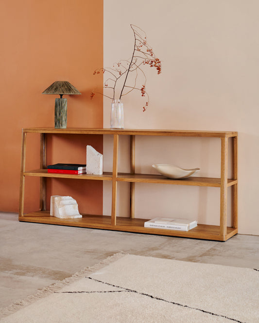 Étagère Maymai avec structure en bois de chêne 180 x 81 cm