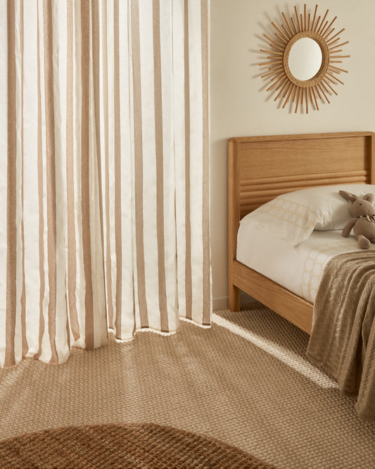 Rideau Marza naturel et beige 140 x 260 cm