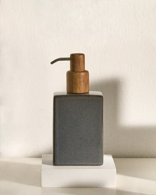 Distributeur de savon Silvet en grès gris