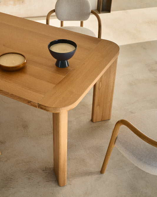 Table extensible Jondal en bois et placage de chêne FSC 100 % 200 (286) x 100 cm