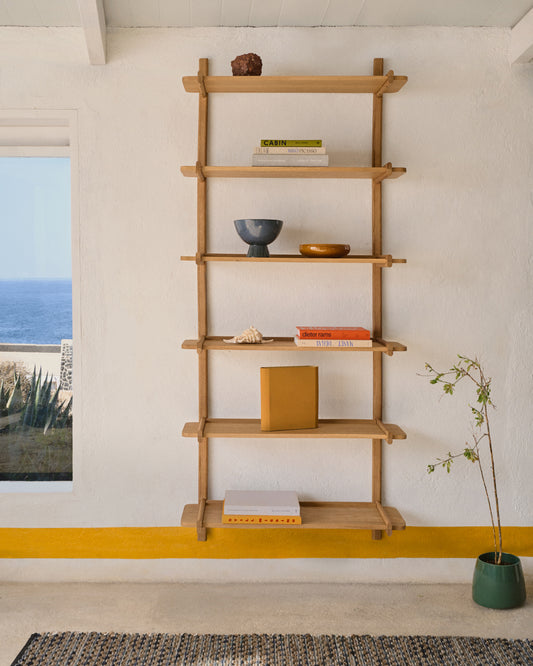 Étagère modulable Sitra 6 étagères bois de chêne finition naturelle 110cm FSC Mix Credit