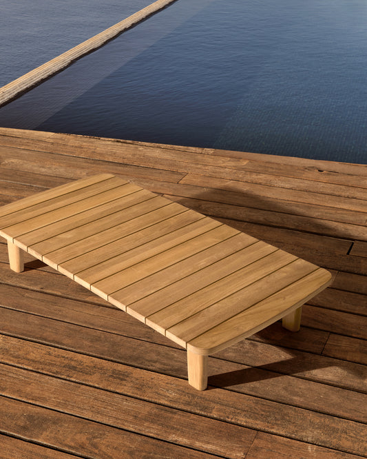 Table basse Tirant en bois de teck FSC 100 % 140 x 70 cm