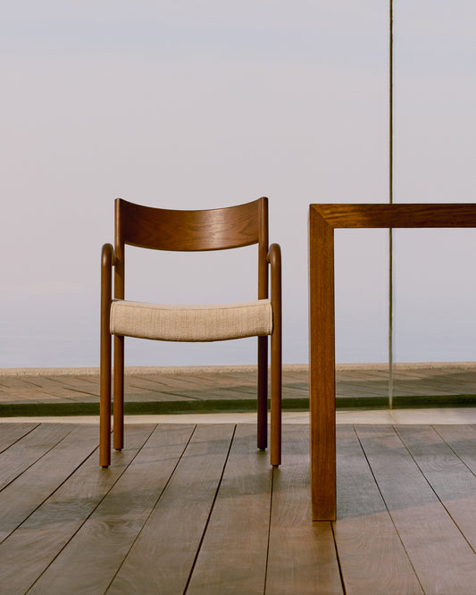 Chaise déhoussable Falconera en bois de chêne, finition noyer FSC Mix Credit