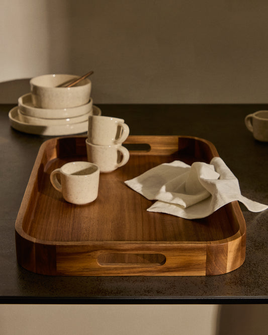 Grand plateau Sesilu en bois d'acacia FSC 100%