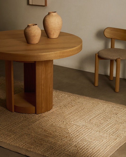 Tapis Sicali en jute blanc 160 x 230 cm