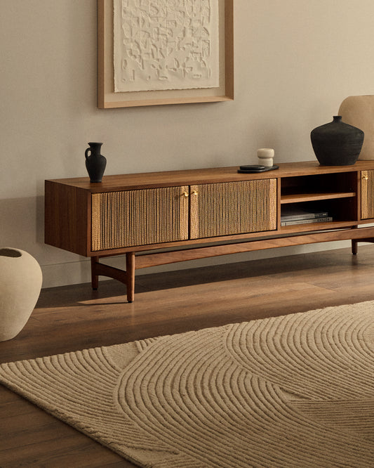 Tapis Domm en laine beige 200 x 300 cm