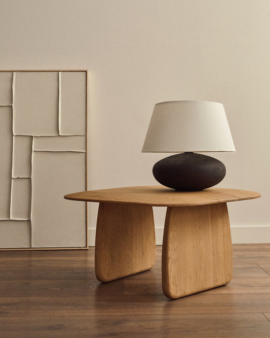 Table auxiliaire Pirita en bois de chêne finition naturelle 71 x 70 cm FSC 100 %