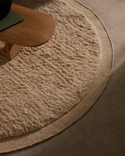 Tapis rond Marely en laine blanc Ø 200 cm
