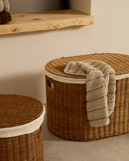 Ensemble Indali de 2 paniers en rotin Ø 50 cm / Ø 55 cm