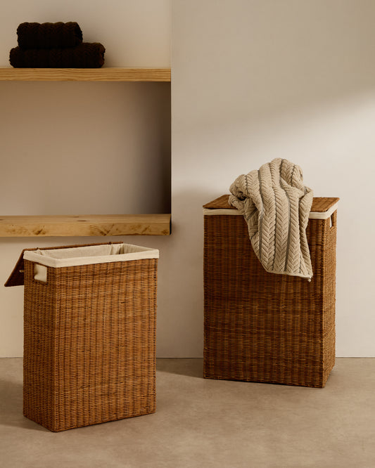 Ensemble Indali de 2 paniers en rotin 44 x 27 cm / 37 x 23 cm