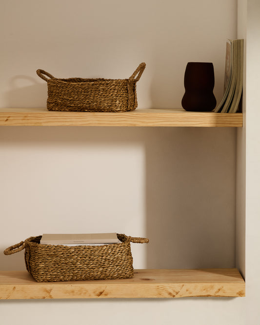 Ensemble Milly de 2 paniers en fibres naturelles 32 x 20 cm / 34 x 24 cm