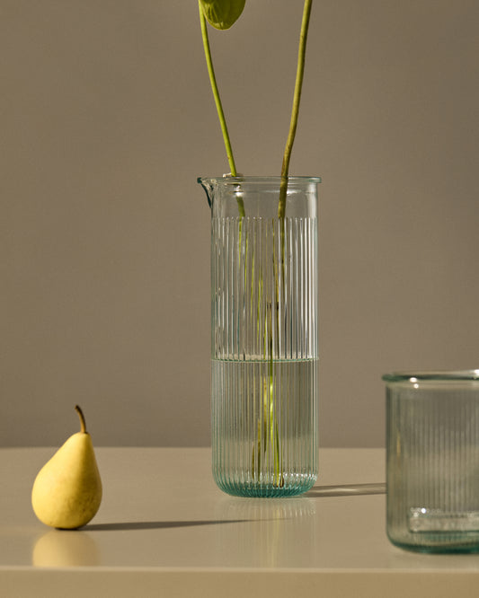 Pichet Milma en verre recyclé transparent