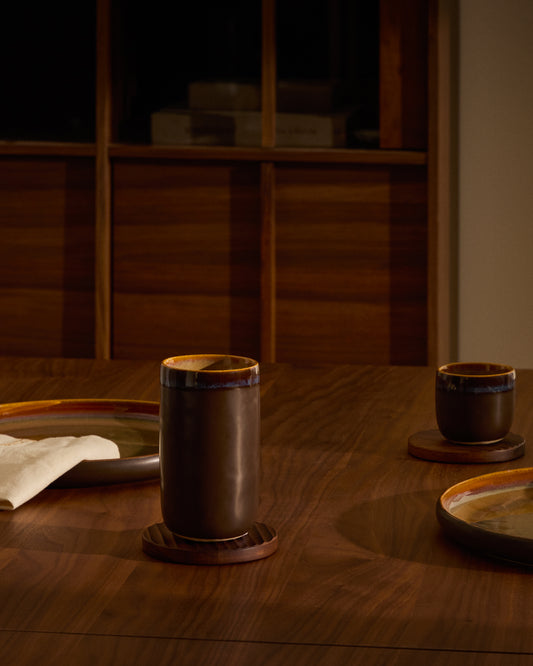 Tasse haute Uilo en céramique marron