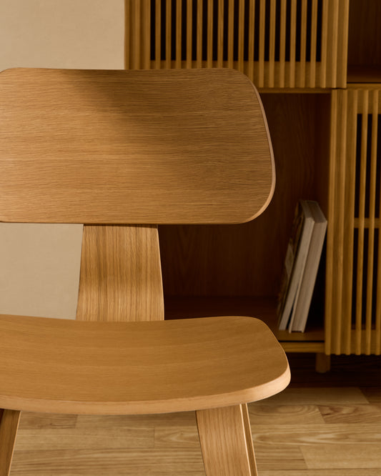 Chaise Gena en placage chêne