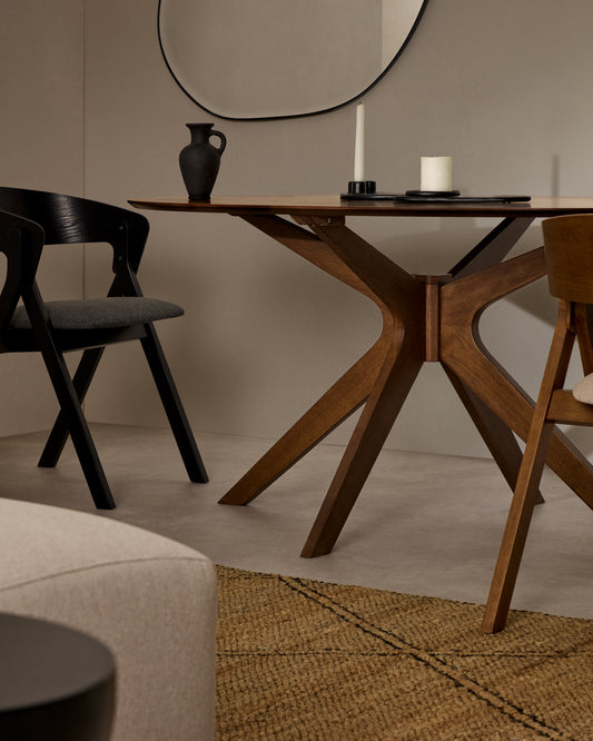 Table Naanim en placage de noyer 180 x 110 cm