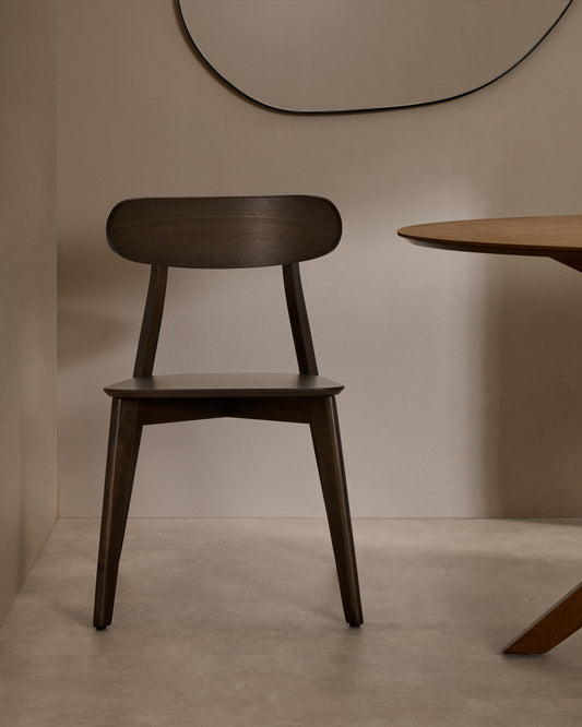 Chaise Safina en placage de frêne et bois d'hévéa
