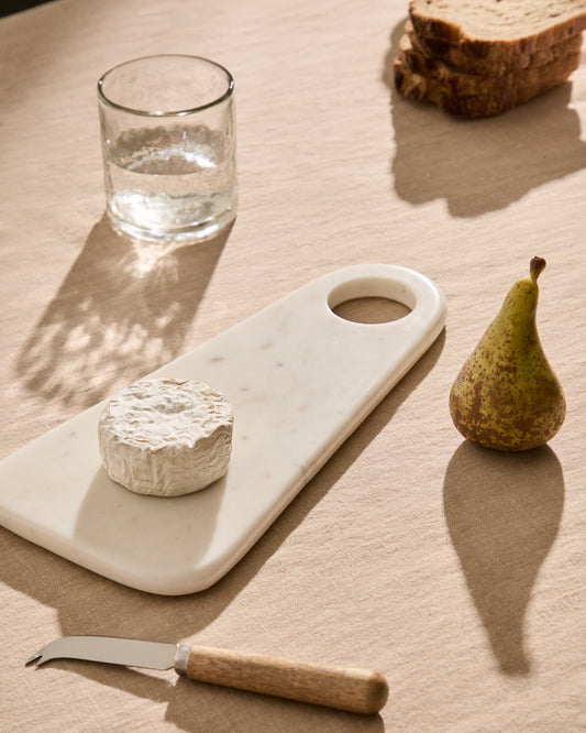 Planche de service Zera en marbre blanc
